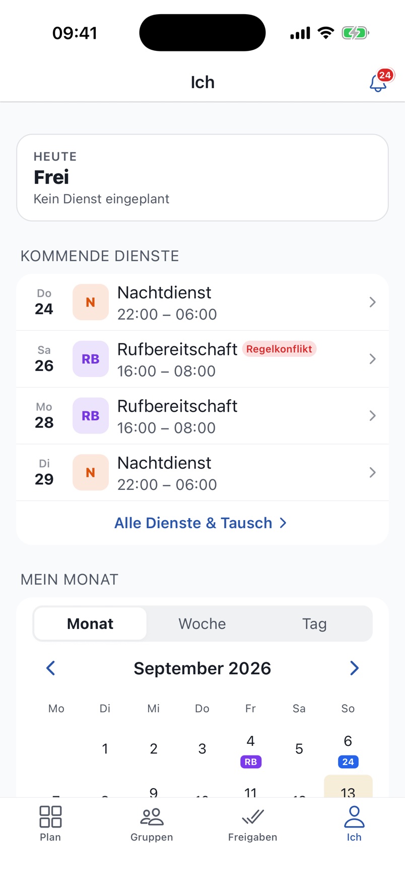 Tab „Ich